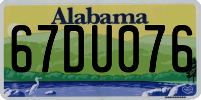 AL license plate 67DU076