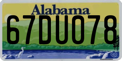 AL license plate 67DU078