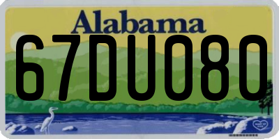 AL license plate 67DU080