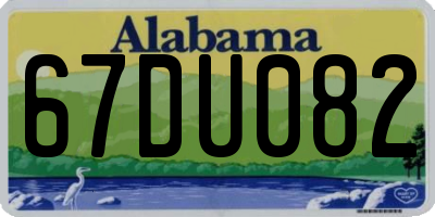 AL license plate 67DU082