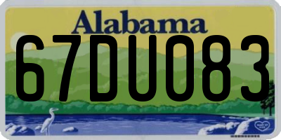 AL license plate 67DU083