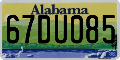 AL license plate 67DU085