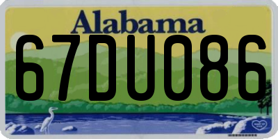 AL license plate 67DU086