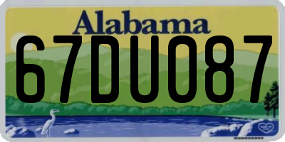 AL license plate 67DU087