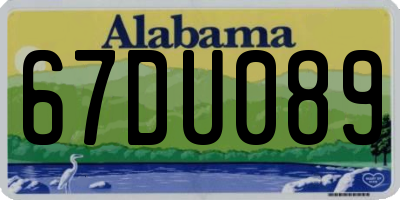 AL license plate 67DU089