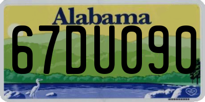 AL license plate 67DU090