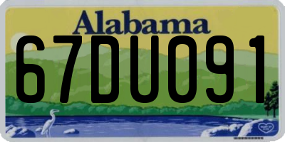 AL license plate 67DU091