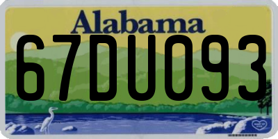 AL license plate 67DU093