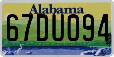 AL license plate 67DU094