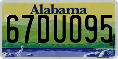 AL license plate 67DU095