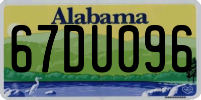 AL license plate 67DU096