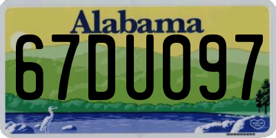 AL license plate 67DU097