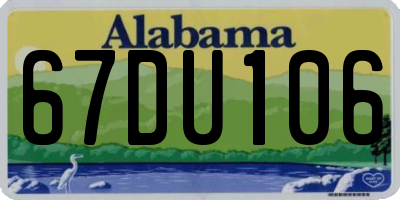 AL license plate 67DU106