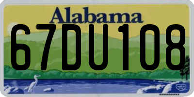 AL license plate 67DU108