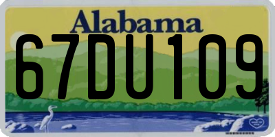 AL license plate 67DU109