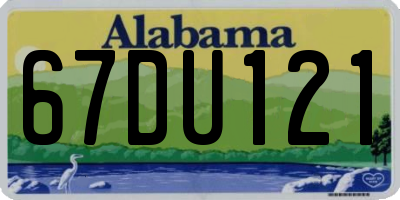 AL license plate 67DU121