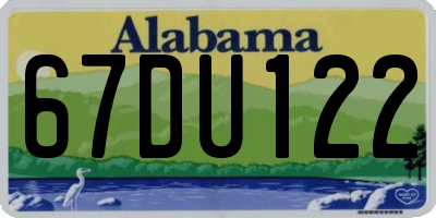 AL license plate 67DU122