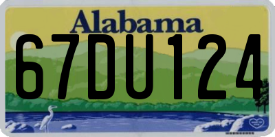 AL license plate 67DU124