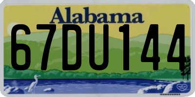 AL license plate 67DU144