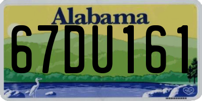 AL license plate 67DU161