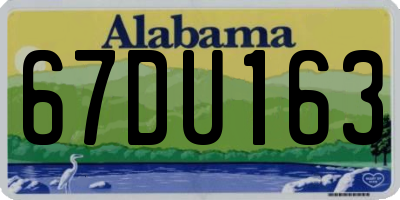 AL license plate 67DU163