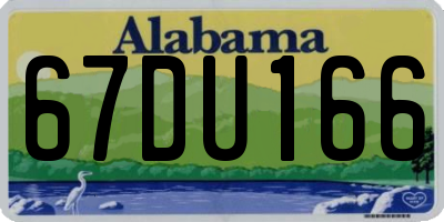 AL license plate 67DU166