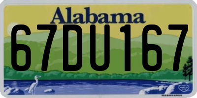 AL license plate 67DU167