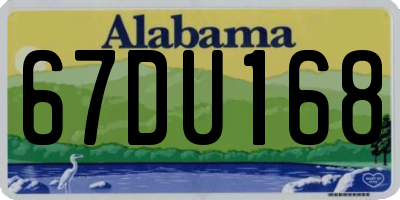 AL license plate 67DU168