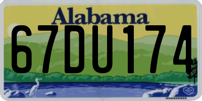 AL license plate 67DU174