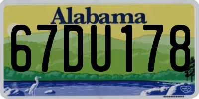 AL license plate 67DU178