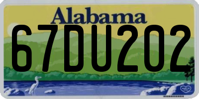 AL license plate 67DU202