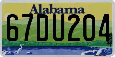 AL license plate 67DU204