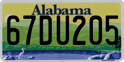 AL license plate 67DU205