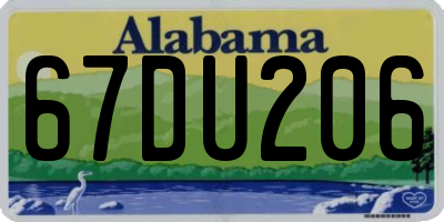 AL license plate 67DU206