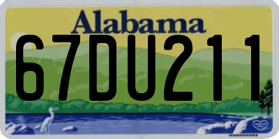 AL license plate 67DU211