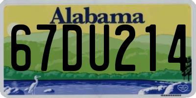 AL license plate 67DU214