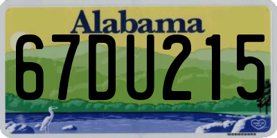 AL license plate 67DU215