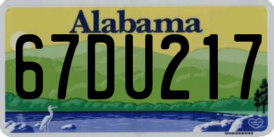 AL license plate 67DU217