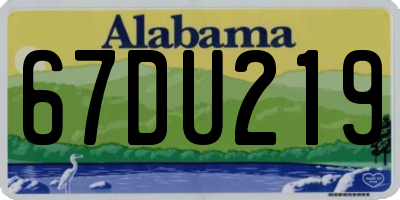 AL license plate 67DU219