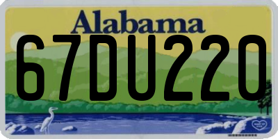 AL license plate 67DU220