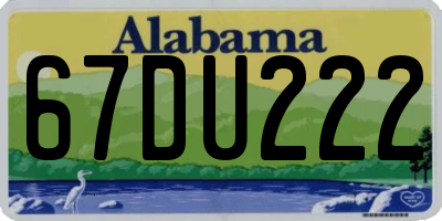 AL license plate 67DU222