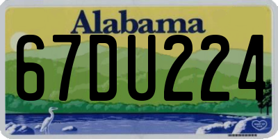 AL license plate 67DU224