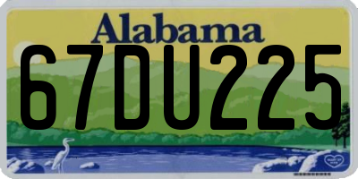 AL license plate 67DU225