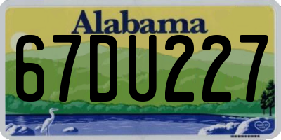 AL license plate 67DU227