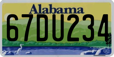 AL license plate 67DU234