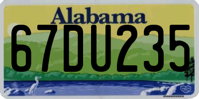 AL license plate 67DU235