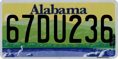 AL license plate 67DU236