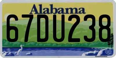 AL license plate 67DU238