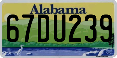 AL license plate 67DU239