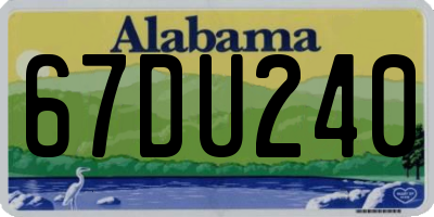 AL license plate 67DU240